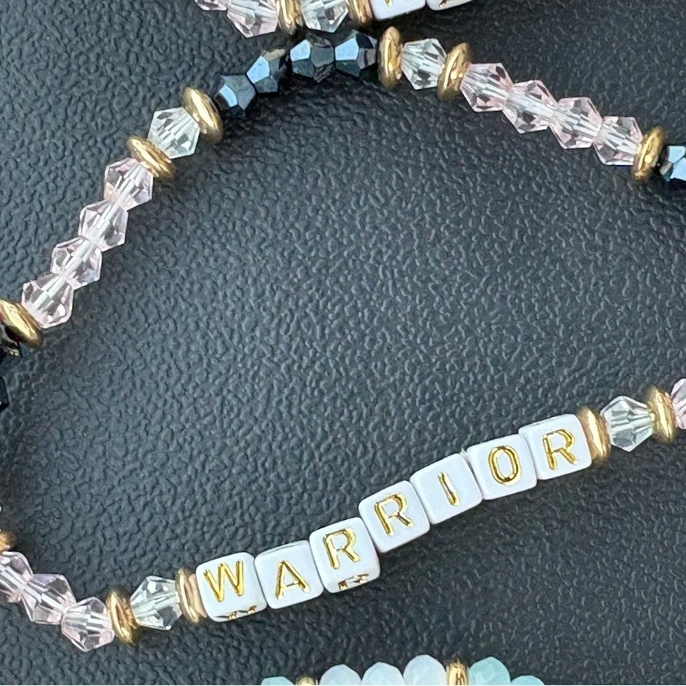 Beaded Stretch Bracelets Lot of 10 Inspirational Gifts Camp Warrior Love Be You